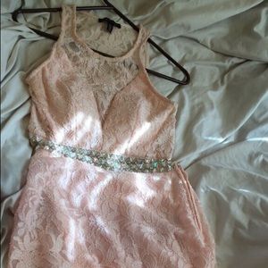 Light pink prom dress